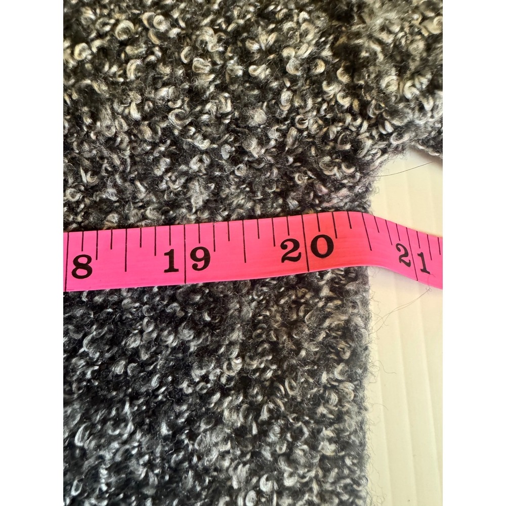 Jones New York Signature Cowl Neck Boucle Sweater Black White Marled Pullover M - Picture 7 of 7
